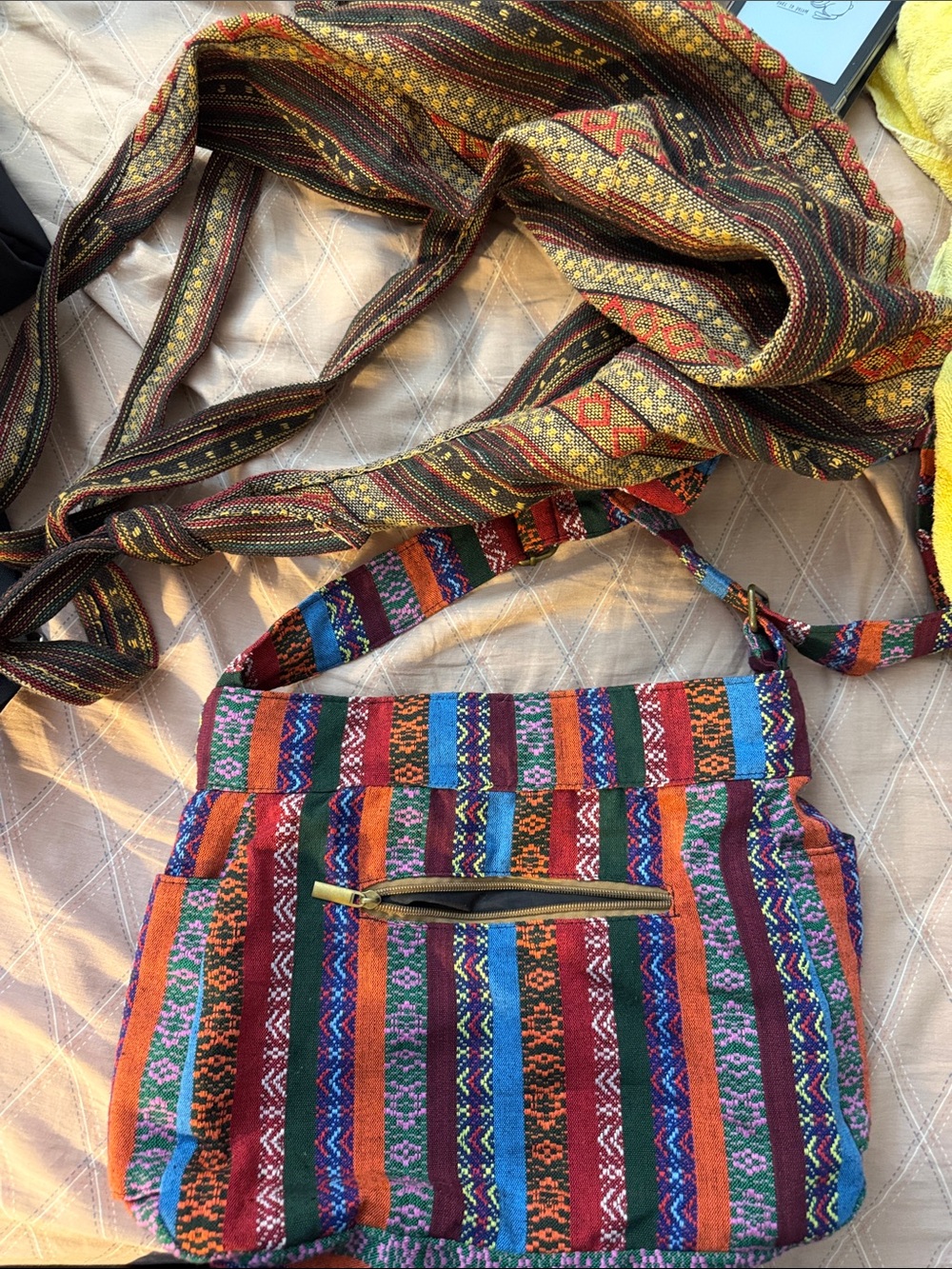 Two prices boho Colorful Crossbody Bag and Convertible Backpack